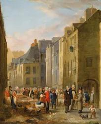 O mercado de peixe em Cherbourg, 1830-40